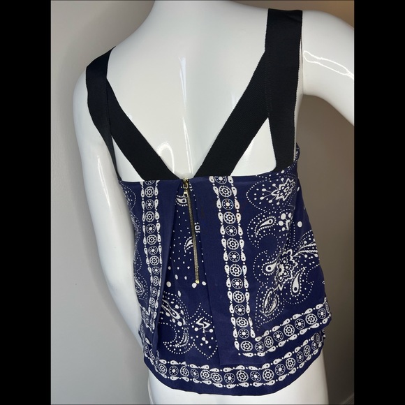 SANDRO Bandana Print Silk Top - Picture 4 of 7